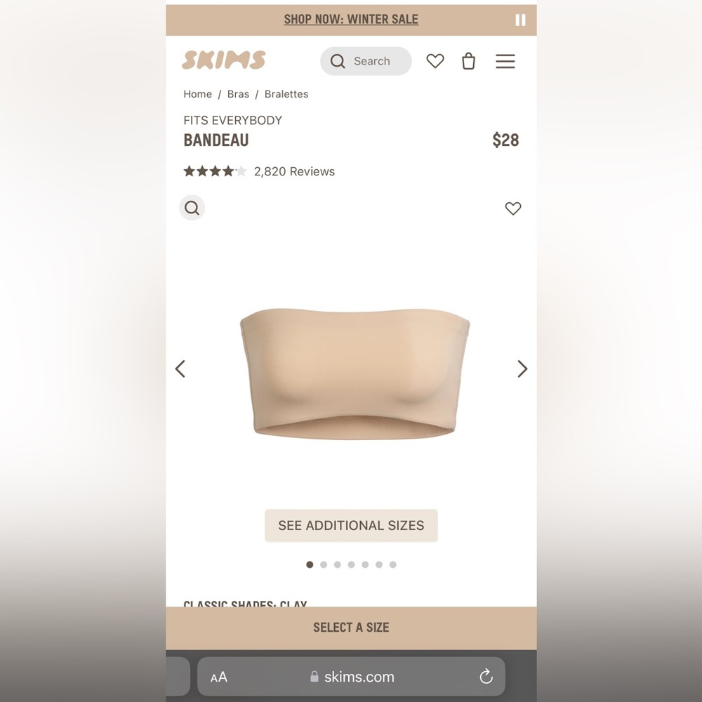 Skims Fits Everybody Bandeau - Clay